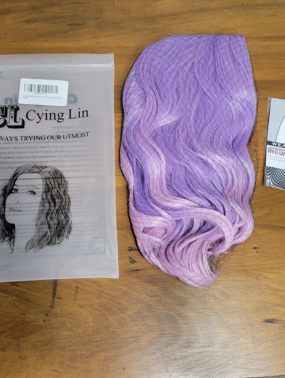 Cryin Lin Ombre' Lavender Purple Wig NWT